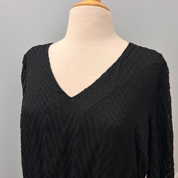 NEW Torrid Mini Textured Babydoll Black Dress Sz 1 - Picture 13 of 16